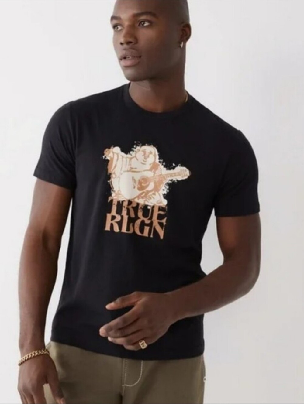 True Religion Men's Black Graphic T-Shirt